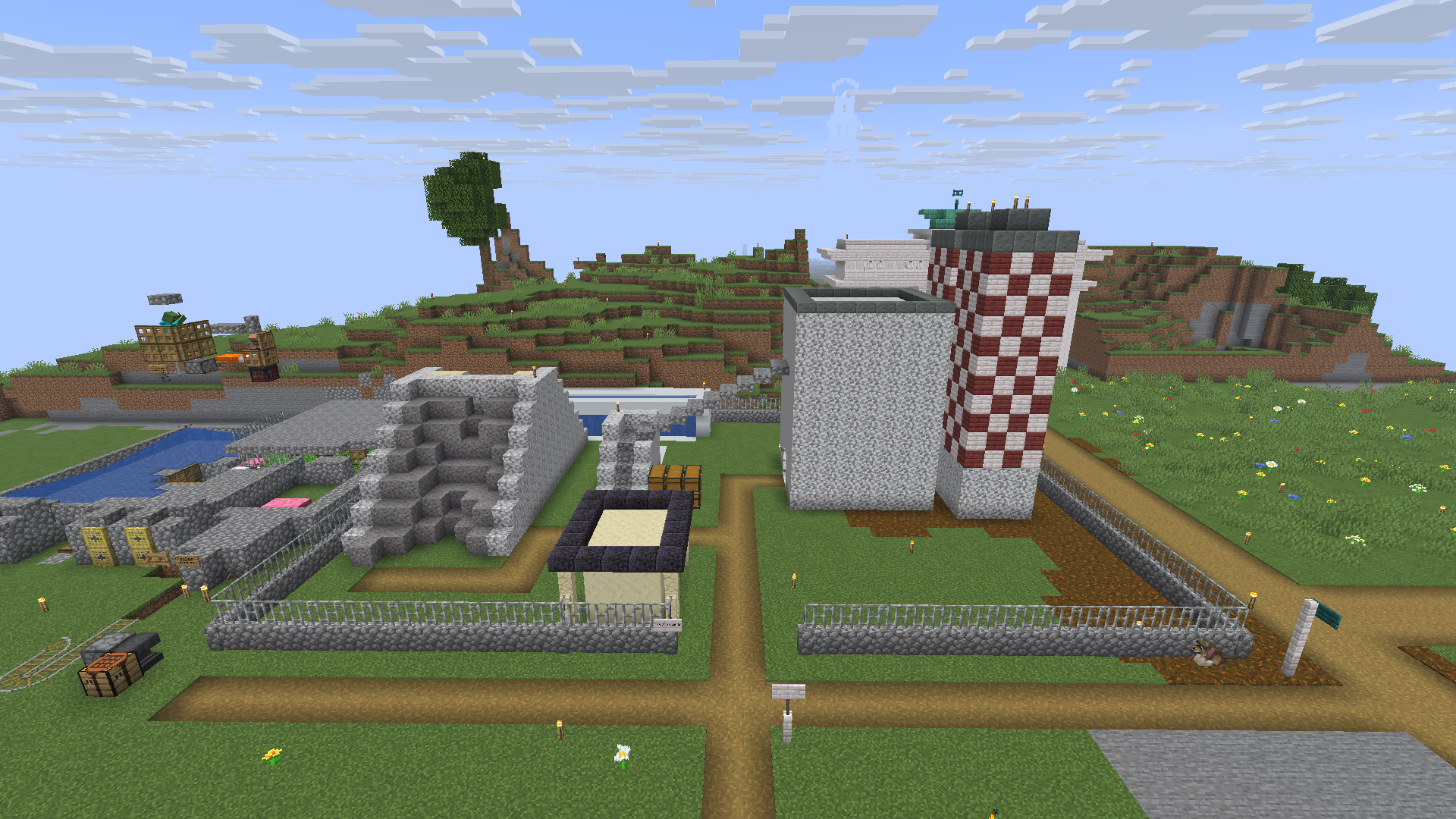 A concrete plant.