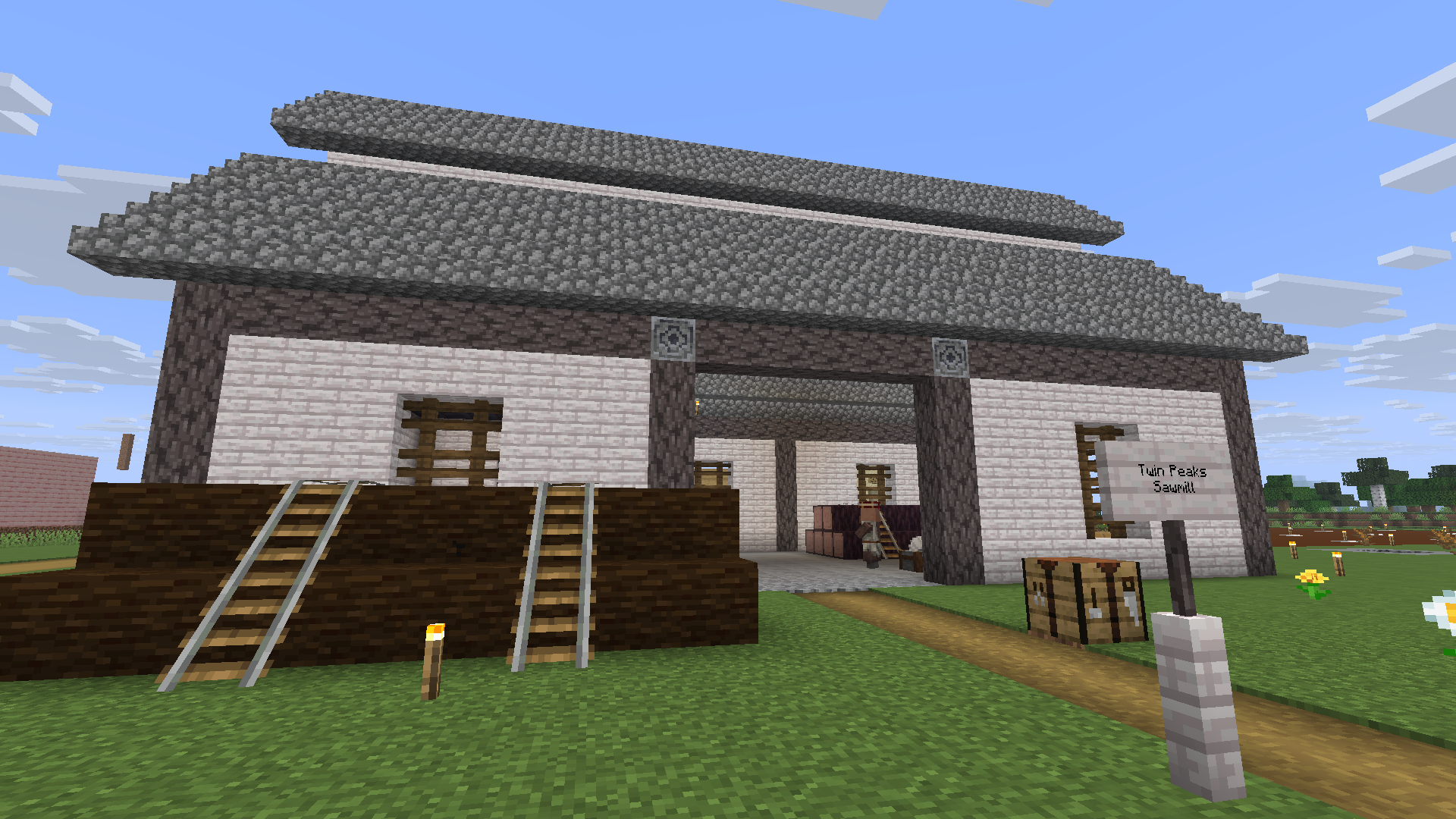 A white sawmill.